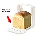 Bread Slicer, Adjustable Bread/Roast/Loaf Slicer Cutter, Sandwich Maker Toast Slicing Machine Folding and Adjustable Handed Bread Slicer with 5 Slice Thicknesses (White 1)