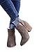 FISACE Womens Cute Cowboy Bootie Closed Toe Slip On Stacked Low Heel Western Ankle Boot