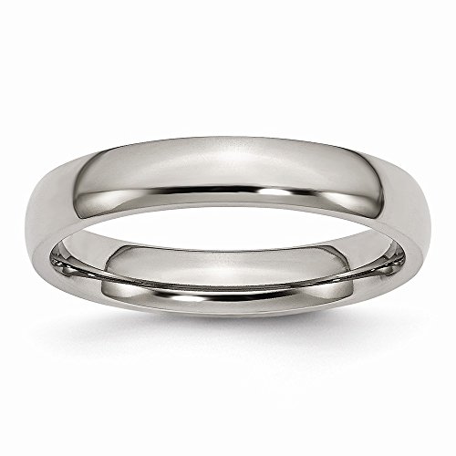 Chisel Titanium 4mm Polished Band - Size 7.5 - Thumbnail 7