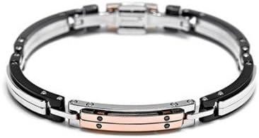 BARAKA DIAMONDS GOLD BRACELET WITH STEEL