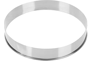 Round 10 Inch Cake Pan Pastry Rings Dough Cutting Ring Egg Tart Pizza Steel Convenient Pancake Ring Baking Cooking Rings Pizz