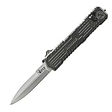 BTI Tools Schrade Viper 3 OTF Black Handle Bead Blast Blade Plain