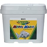 Crayola 57-4400 Model Magic Modeling Compound, 2-lb. Bucket, White, Four 8-oz. Pouches