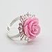 AngHui ShiPin 10pcs Pink Rose Napkin Ring Serviette Holder for Wedding Party Dinner Table Decor Many Color Available for Christmas Table