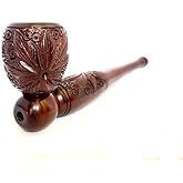 Handmade Artistic Carved Natural Herbal Antique Designer 6 Inch unique Pipe for Gifts.