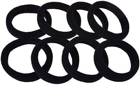 dolly2u 20PCS Fashion Girl Elastic Hair Ties Rubber Band Knotted Hairband Ponytail Holder#1Black
