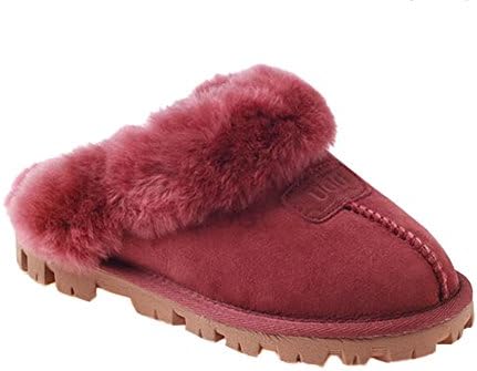 Ozwear UGG Home Unisex Casual Cotton Slippers Winered AU 6L/EU 37/ US6/ UK4