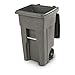 Toter 25532-R1129 Residential Heavy Duty Two Wheeled Trash Can, 32 gallon, Graystone