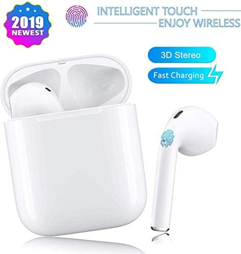 Bluetooth Headphones,Bluetooth 5.0 Wireless Earbuds,Noise Canceling 3D Stereo IPX5 Waterproof Sports Headset,Pop-ups Auto Pairing,compatible with Apple Airpods Android/Iphone