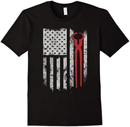 Mens blacksmith shirt backsmith flag us shirt XL Black