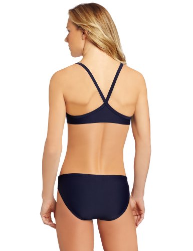 TYR Sport Women's Solid Durafast Diamondback Workout Bikini,Navy,XX-Small