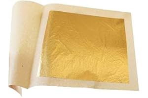 GOLD LEAF COMPANY Gold Leaf Co. Edible Gold Leaf Sheets 30pc M-Size 24 Karat 1.2" X 1.2" Genuine for Cooking, Cakes & Chocolates, Decoration, Health & Spa (Gold)