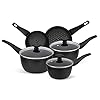Prestige--Thermo-Smart--Pots-and-Pans-Set--5-Piece-Cookware-Set-Non-Stick--Induction-Gas-and-Electric-Hobs Prestige Thermo Smart Non Stick Pots and Pans Set of 5 with Heat Indicators - Suitable as Induction Hob Pan Set, PFOA…