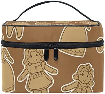 MaMacool Cute Brown Barbie Doll Cosmetic Bags for women Travel Makeup Toiletry Organizer Case