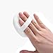 10 Pcs Powder Puff for Powder Foundation Body Powder and Loose Powder, 3.15 Inch Soft Cotton Smooth Apply Facial and Body Powder Puff with Ribbon Band Handle - White