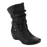 DE BLOSSOM COLLECTION GE94 Women Straps Deco Mid-Calf Slouch Boot One Size Small