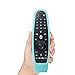 Silicone LG Magic Remote Cover Compatible with LG Magic AN-MR600/MR650/MR19BA/MR20GA LG TV Remote Cover Protective Skin Holder Washable Dirt-Proof Anti-Lost with Remote Loop(Glow in Dark Blue)