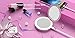 Portable Charger LED Makeup Mirror Compact Power Bank 3000mAh as Gift for Friends,Girls,Mom etc with 1x/3x Magnified Vanity Mirror (Pink)