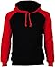 Angel Cola Men's Cotton Raglan Hoodie String Pullover Sweatshirt