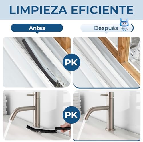 Cepillo de Cerdas Duras para Baño y Azulejos (3, Negro)