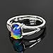 Fun Jewels Ocean's Mystique Marble Pattern Color Changing Oval Stone Mood Ring Size Adjustable