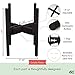 declutterd Plant Stand - Non-Wobbly - Mid Century Adjustable - Modern Indoor Plant Holder for House Plants, Home Decor - Wood - Fits Planter 8 to 12 Inches - Excludes Plant Pot (Black 1-Pack)