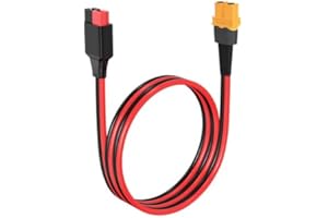 ELFCULB XT60 to Anderson Adapter, 12AWG XT60 Female to Anderson Connector Cable for Portable Power Station UAV RC Battery (2FT)