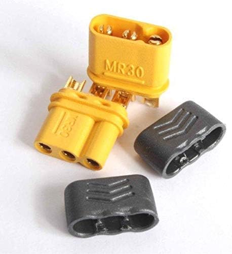 YUNIQUE GREEN-CLEAN-POWER - Set of 5 works of MR30 Connectors for RC Lipo Modeling, Yellow - Image 3