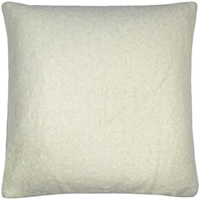 2 X WOOL MOHAIR EFFECT KNITTED IVORY CREAM 18" - 45CM CUSHION COVERS PILLOW CASE SHAMS