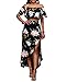 Maxi Dresses Side Split for Women 2 Piece Off Shoulder Bodycon Dress S