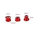 CYSKY Single Chainring Bolts 5 Pack M8 Single Short Chain Ring Bolts Fit for Road Bike, Mountain Bike, BMX, MTB, Fixie (Aluminum Alloy, CNC, Red)