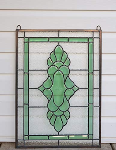 ANGIEHAIE Glass Beveled Window Panel 19" x 27"