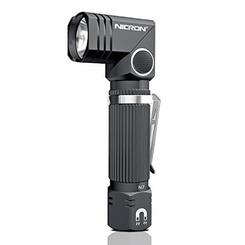Flashlight, NICRON N7 600 Lumens Tactical Flashlight, 90 Degree Flashlight Ip65 Waterproof Led Flashlight 4 Modes- Best High Lumens are for Camping, Outdoor, Hiking
