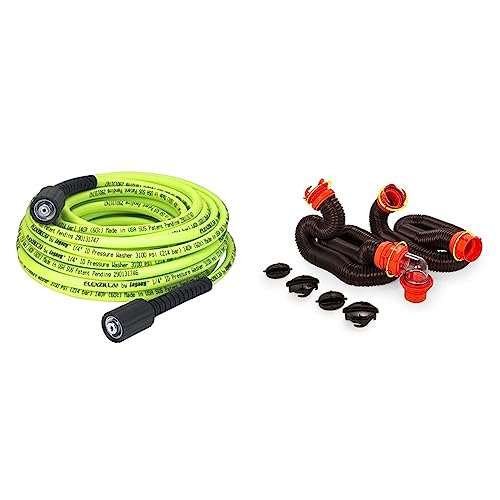 Flexzilla Pressure Washer Hose with M22 Fittings, 1/4 in. x 50 ft