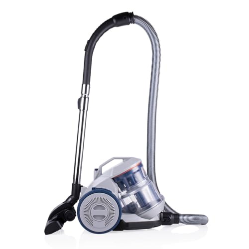 Staubsauger ohne Beutel DD2501 - Bodenstaubsauger 850W - HEPA 12 Filter - 7.5M Reichweite - mit Combibrush, Versenkter Bürste und Parkettbürste - 5.5KG - Staubsammelbox 1.5L - Grau/Bl