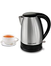 BLACK+DECKER Electric Kettle, Brushed Stainless Steel Tea Kettle, KE1518SD, Silver