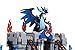 Kawada Takaratomy NanoBlock + Pokemon Figure - Mega Charizard X's Castle Puzzle (379 Pieces)