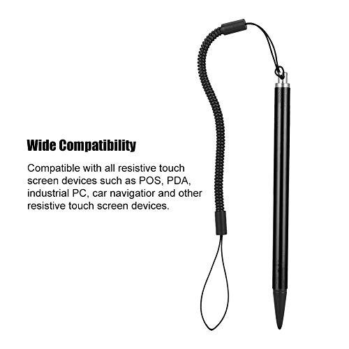 Spring Rope Touch Pen Painting Resistive Touchscreen Hard-tip Stylus for POS/PDA/Industrial PC/Car Navigatior, etc(Black)