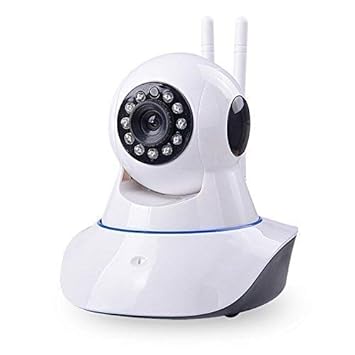 V.T.I. WiFi Enabled IP Dual Antenna Indoor Security Camera with Night Vision, 720P Resolution, Rotatable Video Remote Control View Via Smart Phone for Security Home Office