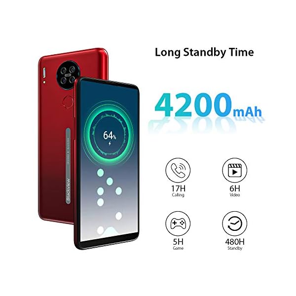 Mobile-PhoneBlackview-A80-4G-Smartphone-SIM-Free-Phones-UnlockedAndroid-10-Phone-with-6217-inches-Waterdrop-Screen13MP-Quad-Camera4200mAh2GB16GB128GB-ExtensionFaceFingerprint-Unlock-Red Blackview Mobile Phone, A80 4G Smartphone SIM Free Phones Unlocked,Android 10 Phone with 6.217 inches Waterdrop Screen…