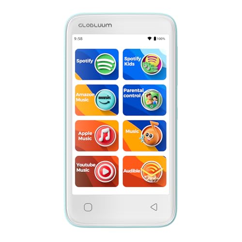 MP3 Player for Kids, Parental Controls, 16GB, Supports Spotify and Audible, Bluetooth and WiFi(Mint Green)