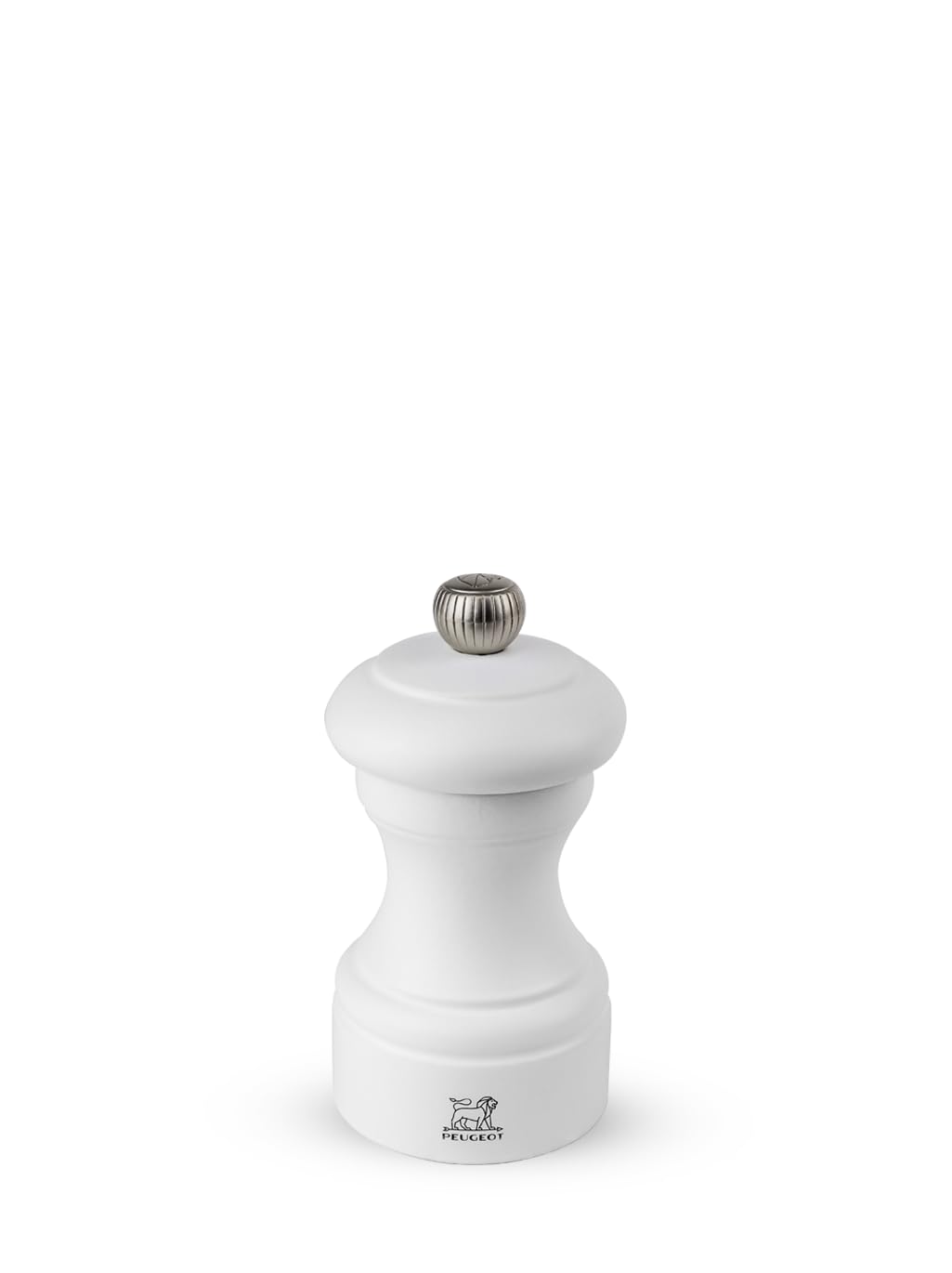 PEUGEOT - Bistro 10 cm Pepper Mill - Classic Grind System - Made with PEFC Certified Wood - Lifetime Guaranteed Mechanism - Made in France - Matt White Colour