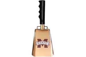 SHAKLAK Copper Plated Mississippi State 10-inch Cowbell with M-State Logo