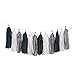 CHOTIKA 23pcs Black White Tissue Paper Flowers Pom Poms Party Decorations Tassel Garland for Wedding Bridal Shower Graduation Graduate School Bachelor Baby Birthday Supplies Decor (Black-White-Grey)