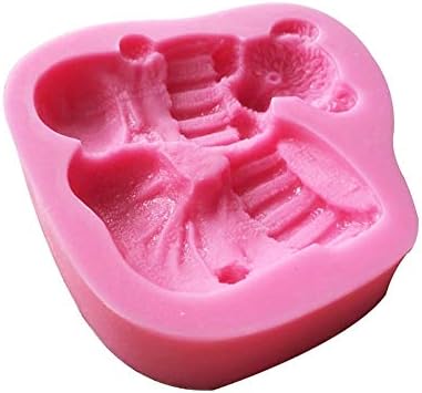 preliked Cake Decorating Mold With Bear Christmas Socks Shape Silicone DIY Fondant Baking Tool