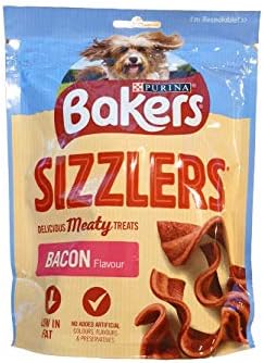 Baker Bacon & Cheese Whirlers 2 x 130g and Bacon Sizzlers 2 x 90g Dog Treats, 180 g (Pack of 1) - Image 4