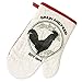 Rooster Kitchen Decor Linen Set Includes 2-Towels 2-Pot Holders 1-Oven Mitt | Grain and Feed Rooster Theme Kitchen Towel Set for Cooking, Baking, Housewarming & Kitchen Decoration (Set of 5 Piece)
