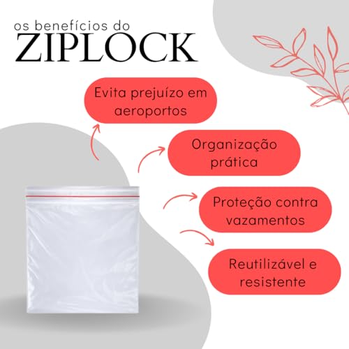 Saquinho Zip Lock Transparente 20x20cm 1L Padrão ANAC para Voos Internacionais Bagagem de Mão (5)