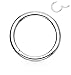 18G 10mm Surgical Steel Hinged Easy Use Hassle Free Seamless Hoop Body Piercing Ring