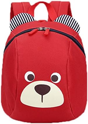 Skyingfly cute bear Backpack Oxford Baby Boys Girls School Bag (red)